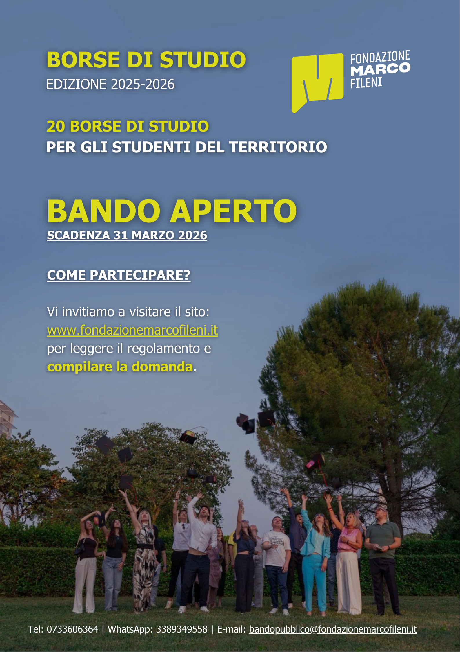 Locandina Borse di Studio 2025-2026 Pubblico